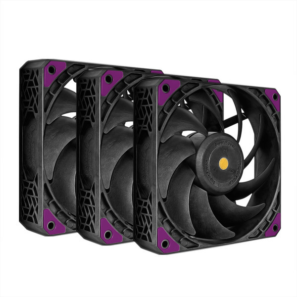 Super Flower MEGACOOL 12CM PWM FAN 3pcs SF-PF121-BK_3P 4-Pin PWM Triple-Pack