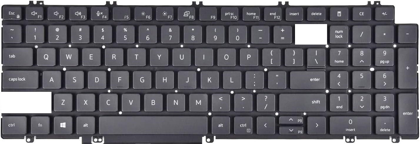 DE508 Keys for keyboard Dell Precision 5520 5521 5530 3560 3561 P104F