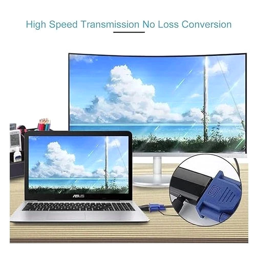 1080P HDMI to VGA Adapter Converter with 3.5mm Audio Jack Cable