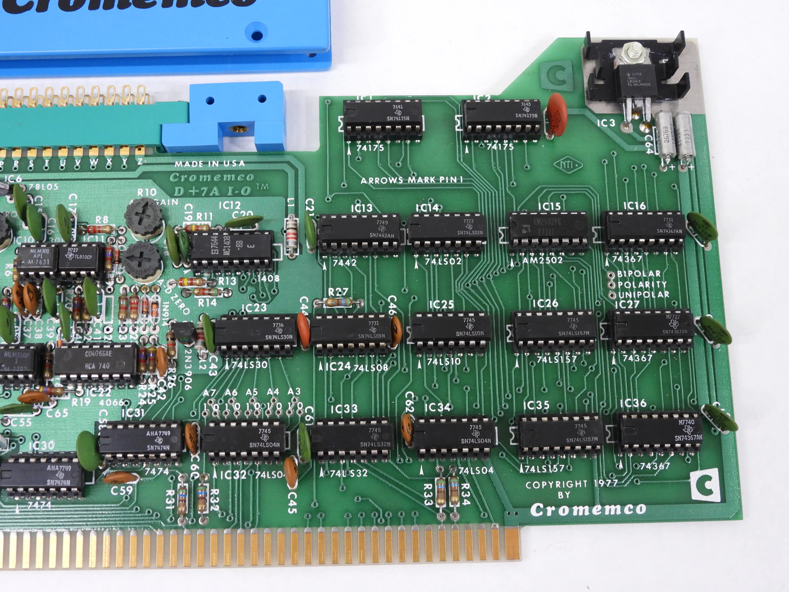 Cromemco D+7A Vintage 1977 S-100 Computer I/O Board (nice)
