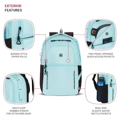 SWISSGEAR VERSA LAPTOP BACKPACK, 18.25″X12.5″X6.25″ – CLEAR SKY