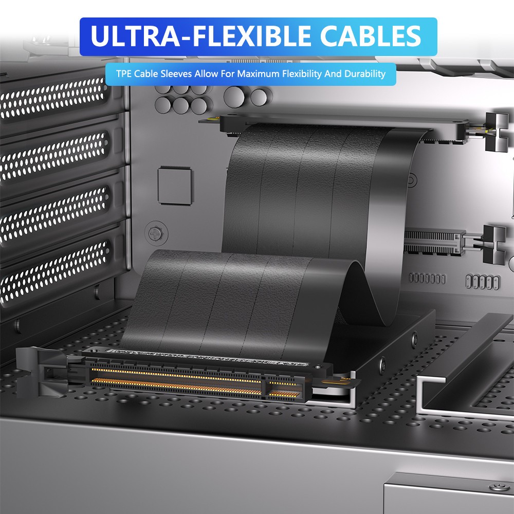 PCIE 4.0 Extension Cable High Speed Riser for GPU Extension Card Length 30cm