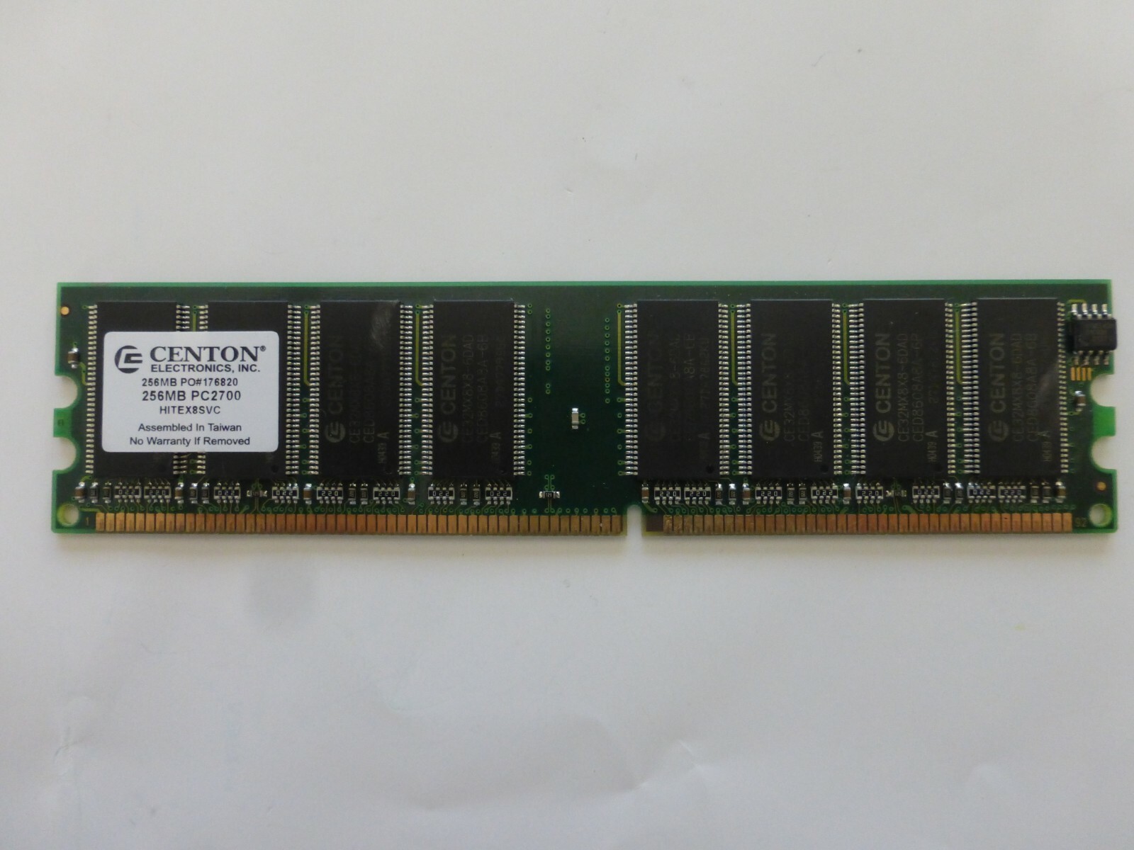 Centon 256MB PC2700 Desktop Memory (Pulled from a Working Desktop)