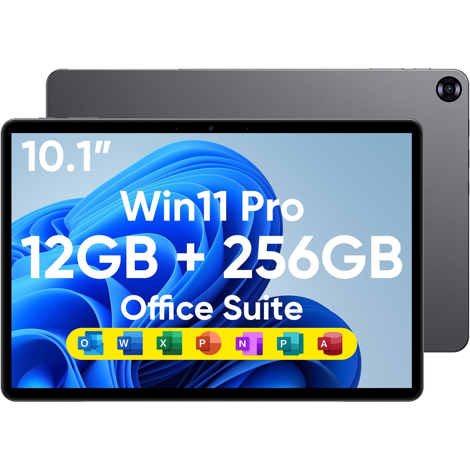 10.1″ Windows 11 Pro Tablet PC,12GB+256GB Intel Core 8100Y 3.4GHz,MS Office 2024
