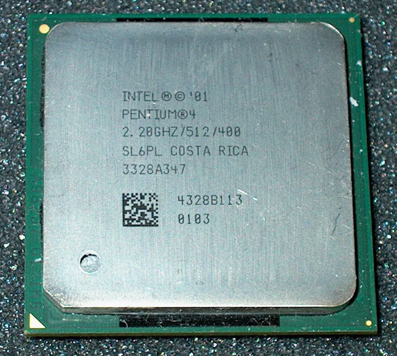 INTEL PENTIUM 4 2.2 GHz PROCESSOR, 400 MHz BUS, SL6PL, SOCKET 478, US SELLER