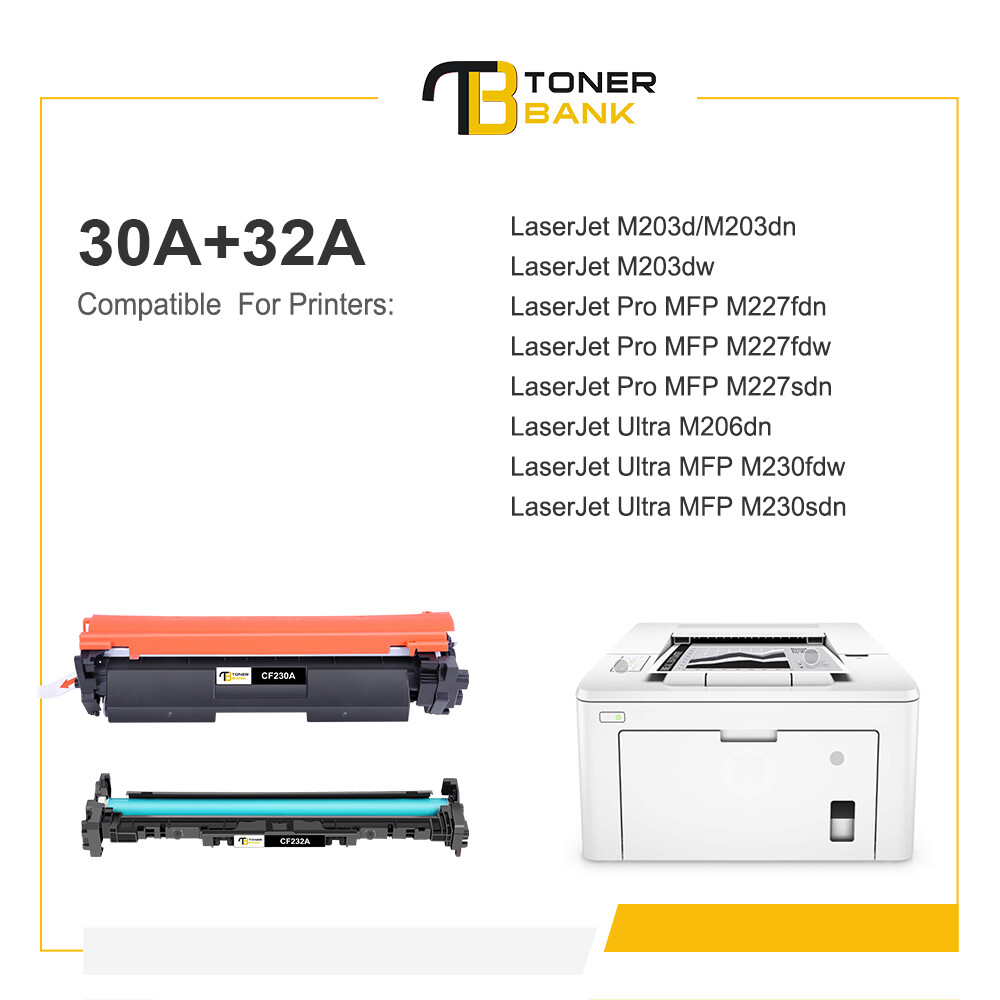 CF230X CF230A Toner + CF232A Drum Unit for HP LaserJet Pro M203dw M227fdn Lot