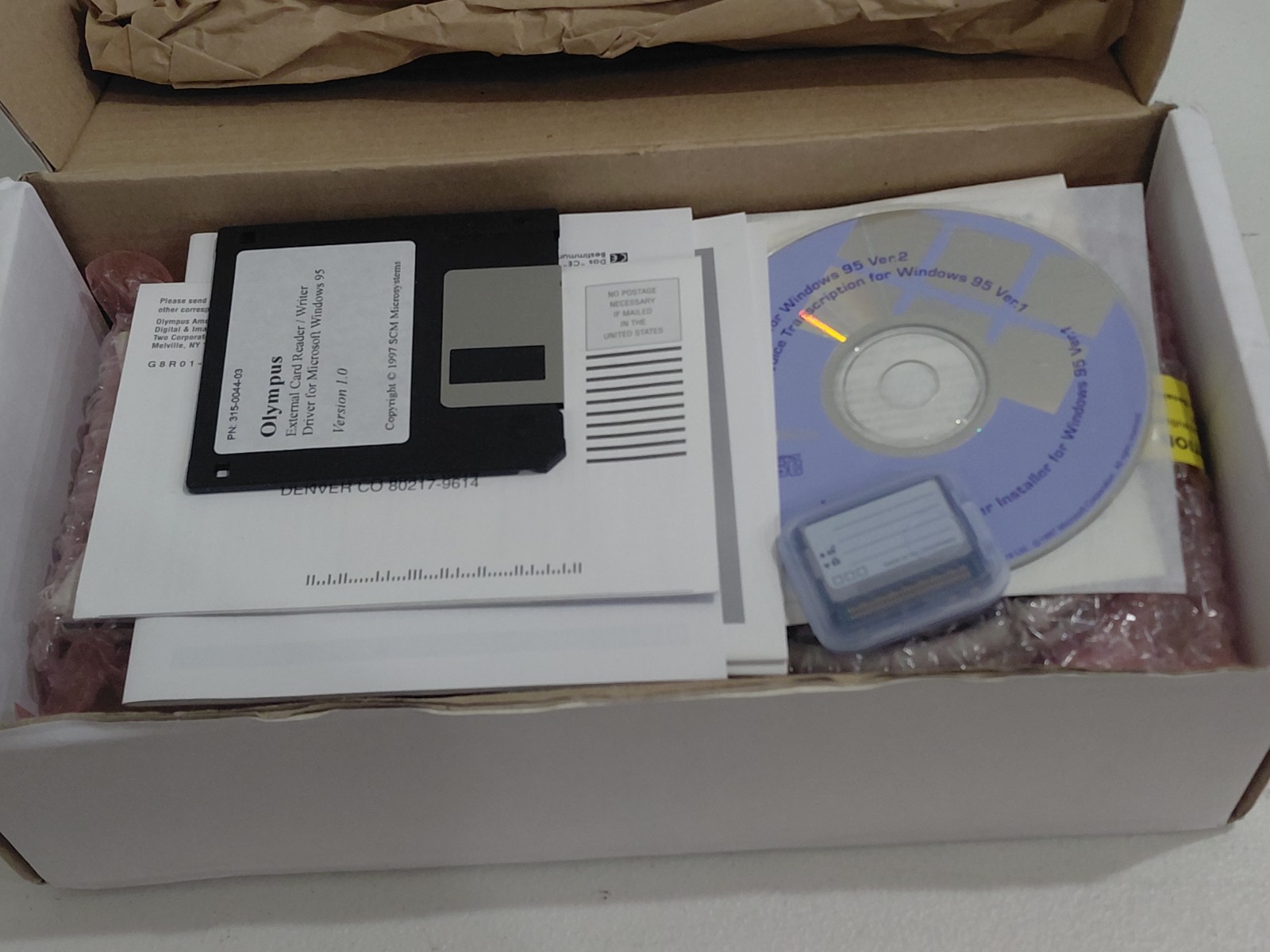 Vintage Rare Olympus MCB-EPP IF1 Miniature Card Reader/Writer With Disc