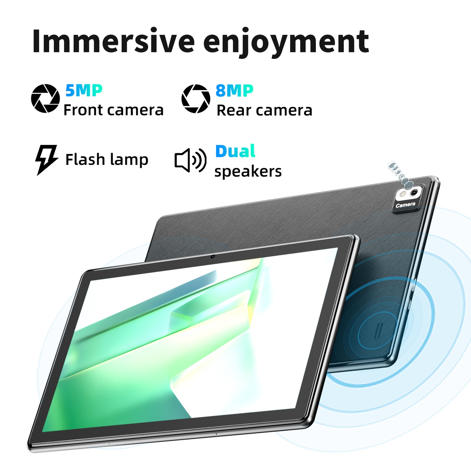 10.1″ WIFI Tablet Android 12 128GB Tablet Pad Dual-Core Netflix Dual Camera US