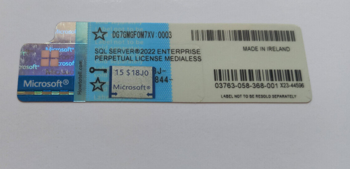 Microsoft SQL Server 2022 Enterprise 96 Core License Unlimited CALs Authentic
