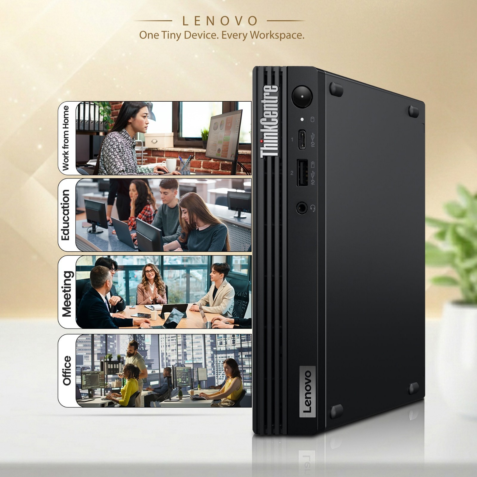 Lenovo M75q Gen 2 Tiny PC AMD 4650GE 32GB RAM 1TB SSD KB&M Wi-Fi Windows 11 Pro