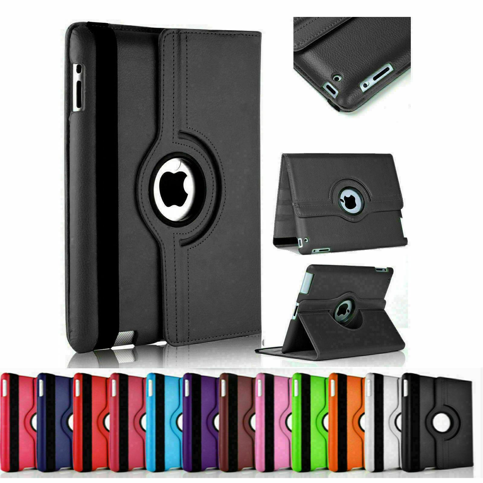 For Apple iPad 2 3 4 Case 360° Folio Shockproof Smart Stand Leather Cover