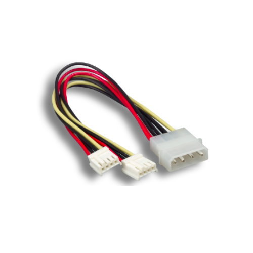 8″ 4 Pin Molex To 2 x 3.5″ Floppy Drive FDD Y Splitter Power Cable Adapter 20CM