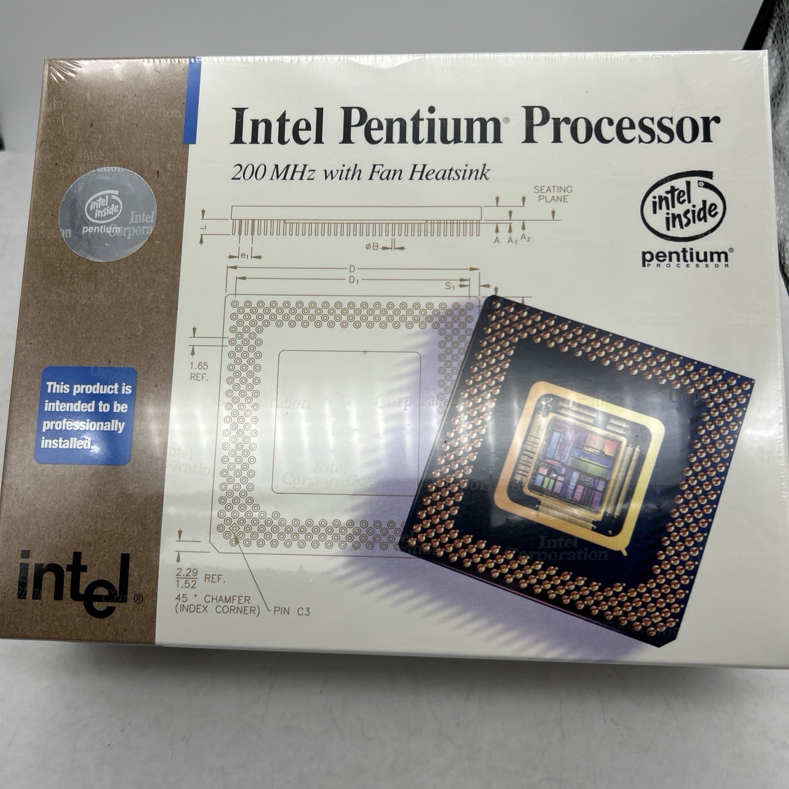 NEW Retail Box Intel Pentium Processor 200MHz CPU 1997 Collector Grade SY045