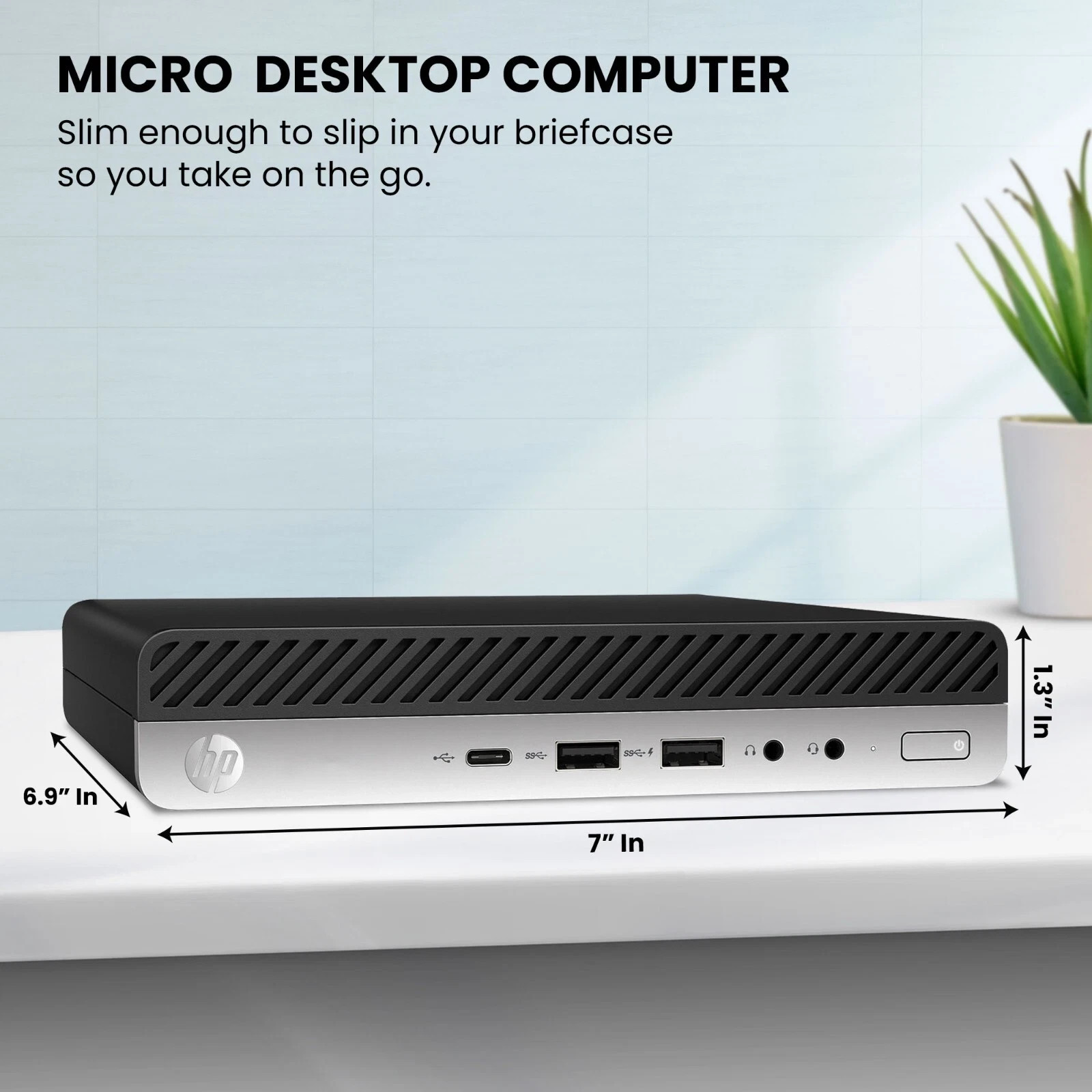 HP G3 Tiny Desktop PC Intel i7-6th 32GB Ram 2TB SSD 24″ LED RGB KB &M Windows 11