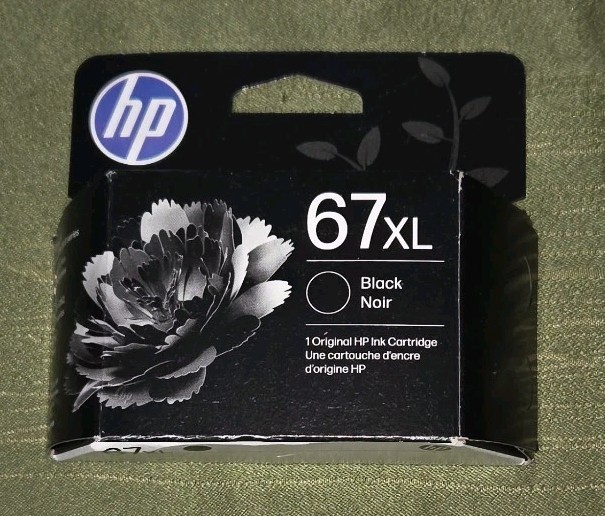 HP 67 XL OEM Genuine Black Ink Cartridge Exp 12/2027 Sealed