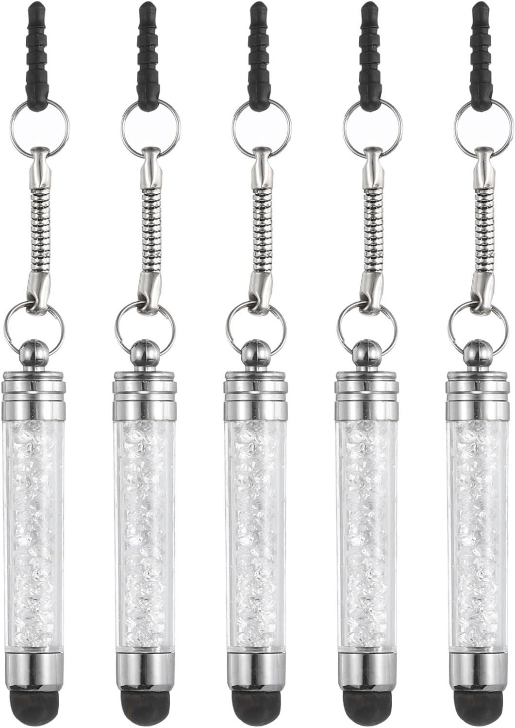 5Pcs Stylus Pen for Touch Screens Mini Crystal Diamond Capacitive