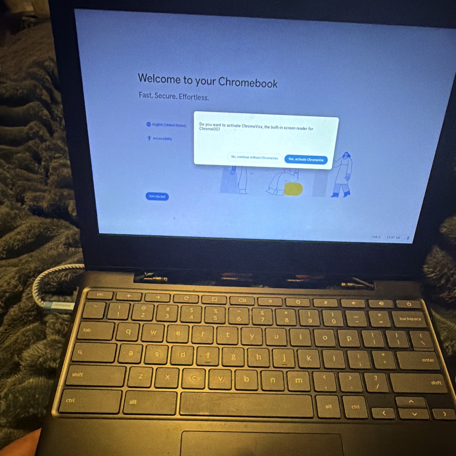 Lenovo Chromebook 11.6in Celeron 4GB 32GB eMMC Chrome OS Gray 2020 USB-C