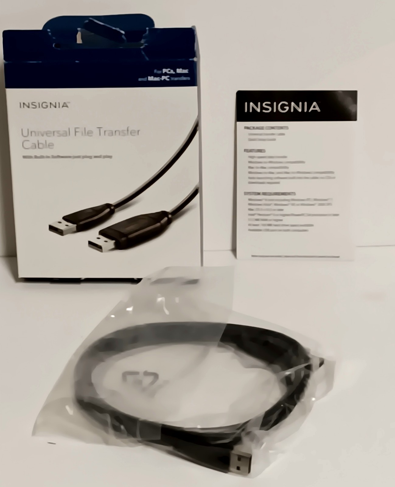 Insignia Universal File Transfer Cable For PCs Mac Mac-Pc NS-PU965XF NEW OPEN