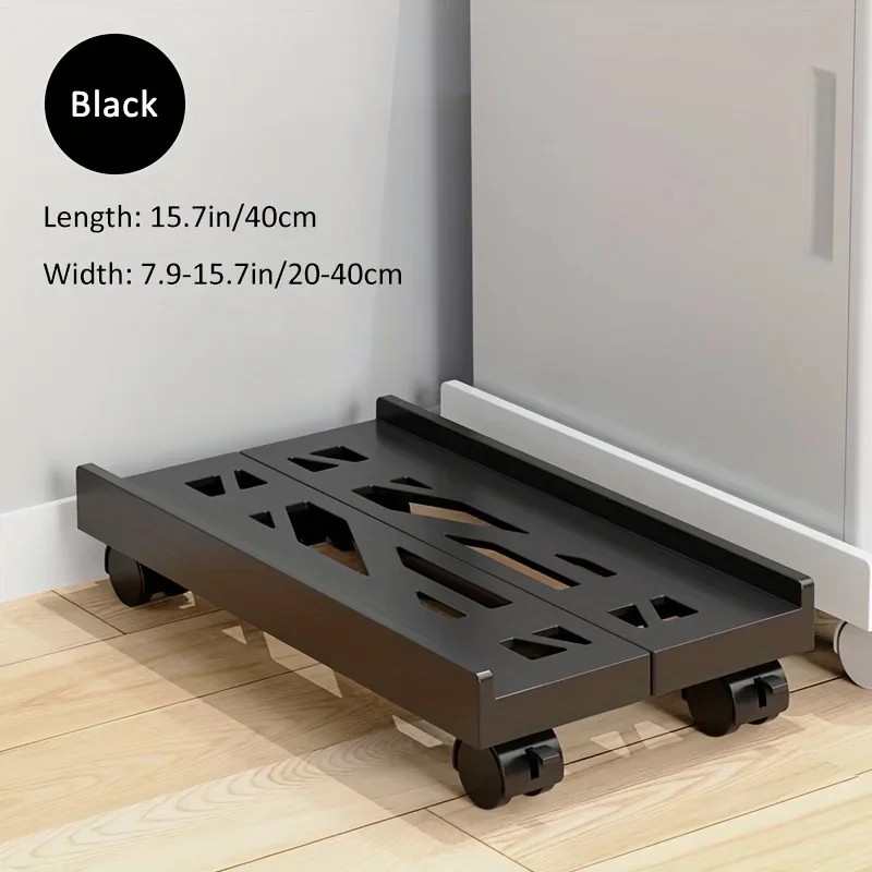 Adjustable Mobile CPU Stand, Ventilated Computer Tower Stand PC Tower Stand with