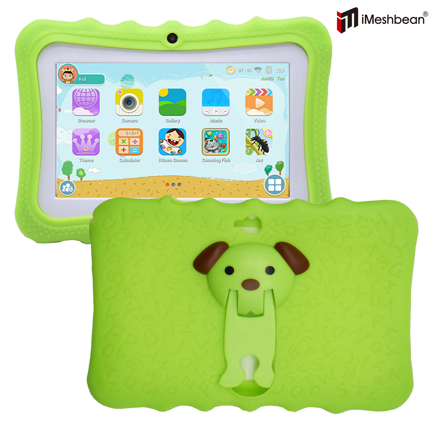7 inch Kids Tablet Android 10 Tablet for Kids Toddler 64GB WiFi BT Dual Cameras