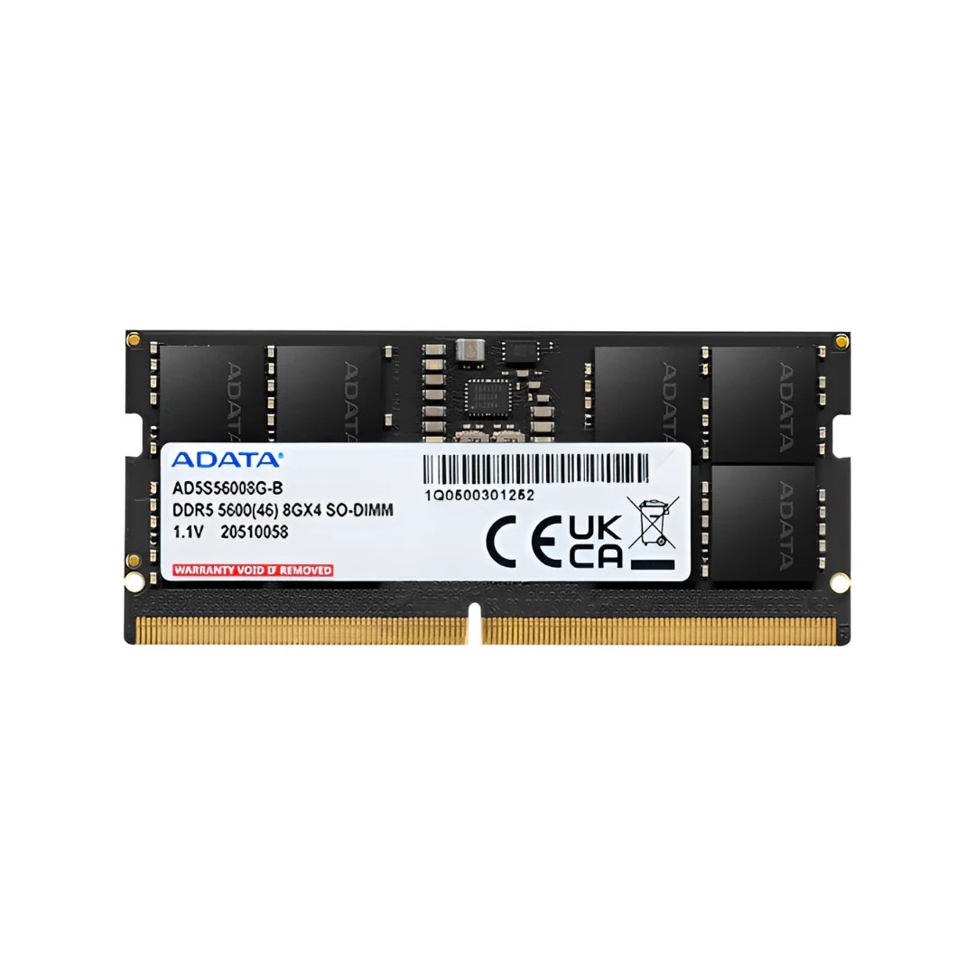 ADATA 8GB DDR5 5600MHz PC5-44800 SO-DIMM Laptop Memory CL46 1.1V