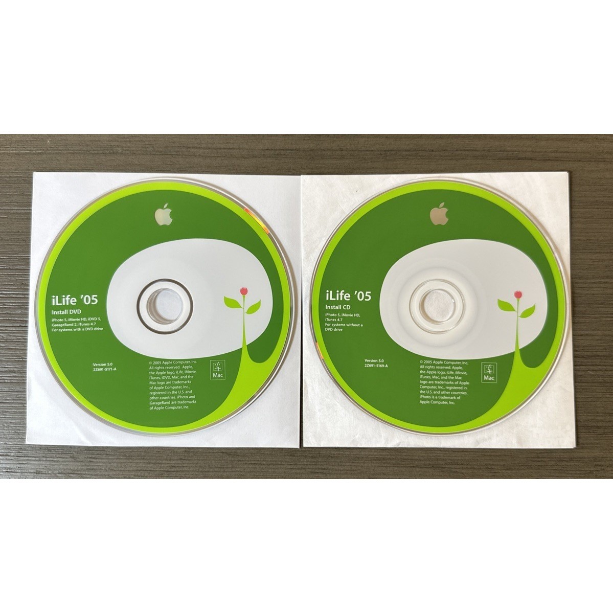 Apple Mac iLife ’05 Install DVD + CD: iTunes 4.7 iPhoto 5 iMovie HD GarageBand 2