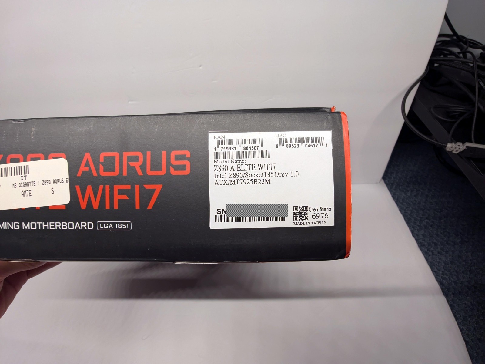 Gigabyte Z890 AORUS ELITE WIFI 7 Intel LGA1851 Gaming Motherboard New Sealed
