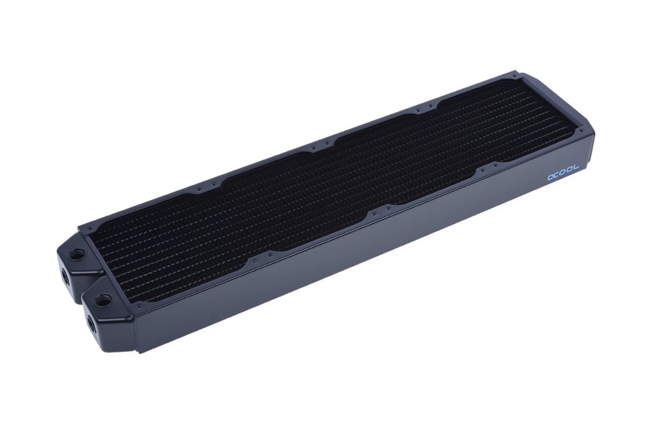 Alphacool NexXxos XT45 Full Copper Radiator, 480mm, Quad Fan, Black