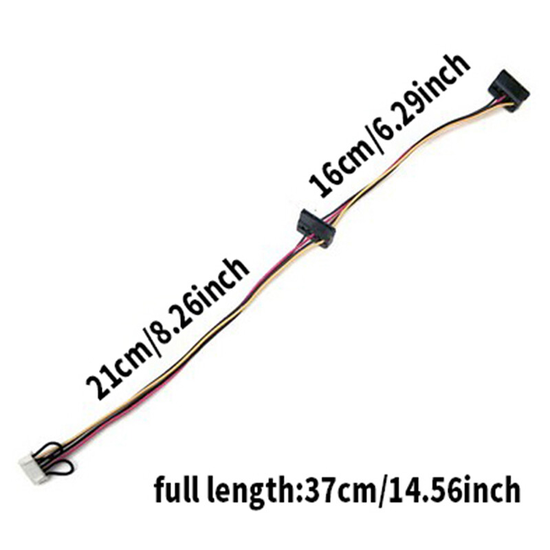 1PC 6 Pin To 2-Port HDD SATA Power Socket Cable Conector For Acer Computer NEW