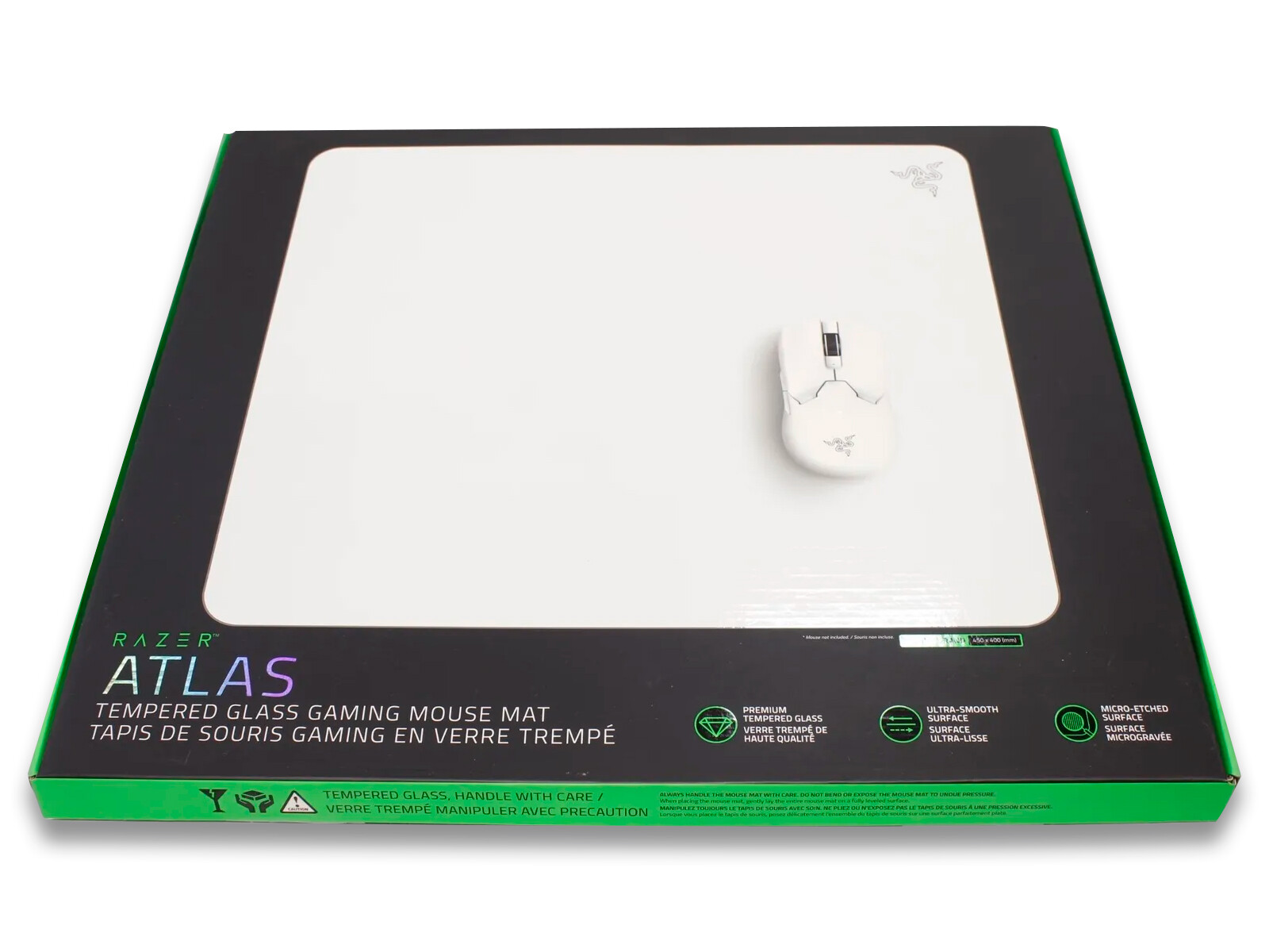 Razer Atlas Tempered Glass Gaming Mouse Mat 450 X 400mm (17.72″ x 15.75″)