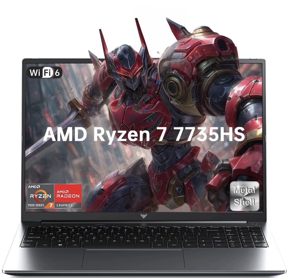 KAIGERR RX16 Light Gaming Laptop 16Inch RYZEN 7 7735HS 16gb Ram 512gb Gray