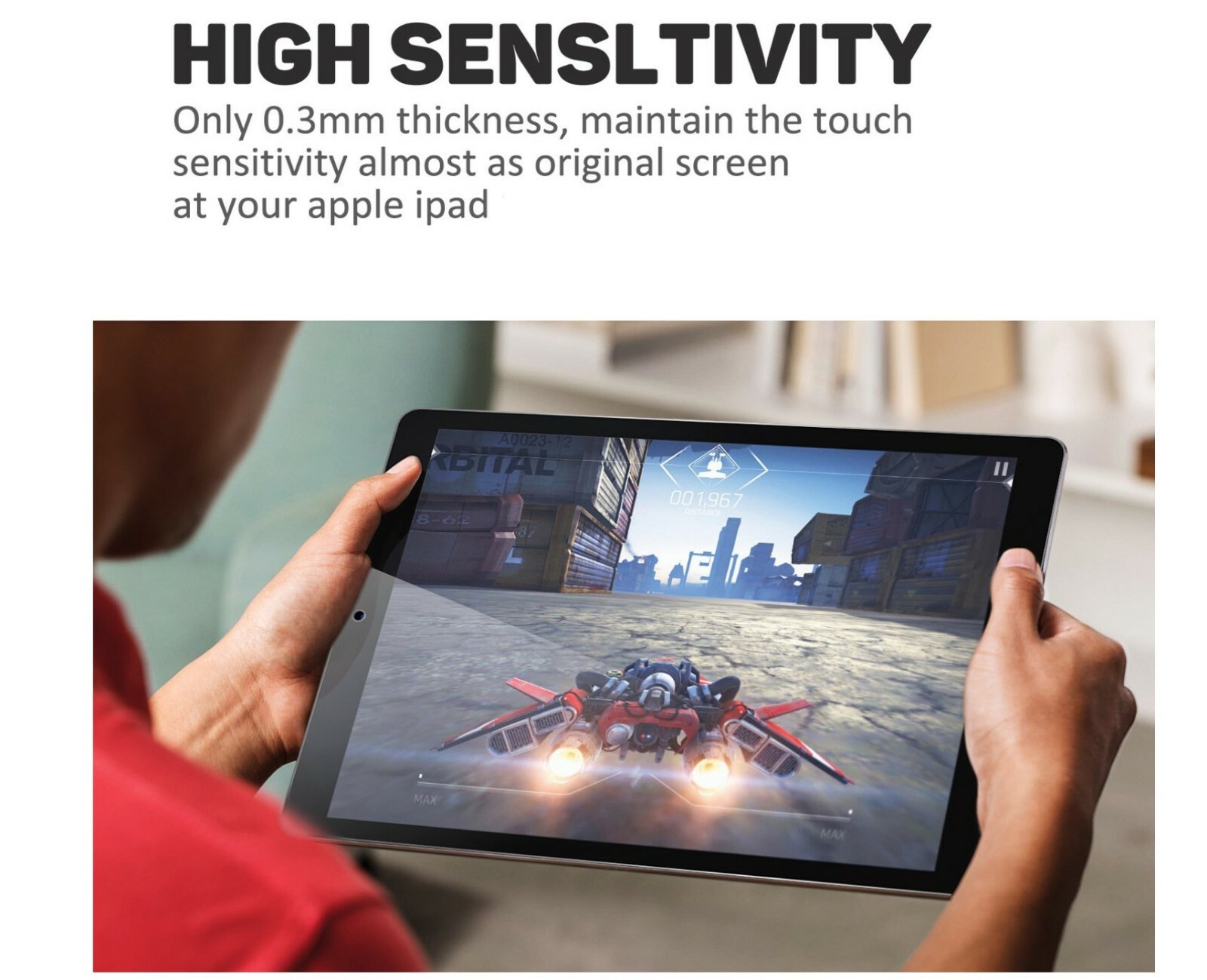 [2 Pack]Tempered GLASS Screen Protector for Apple iPad 5th 6th Air Air 2 9.7inch