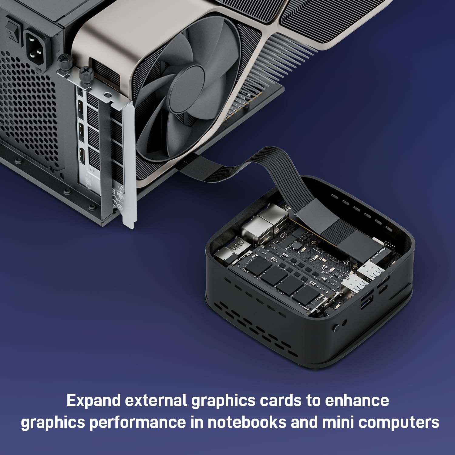 PCIe 5.0 x4 128Gbps eGPU Dock, for 50 Series Graphics Cards, M.2 NVME to PCIe…