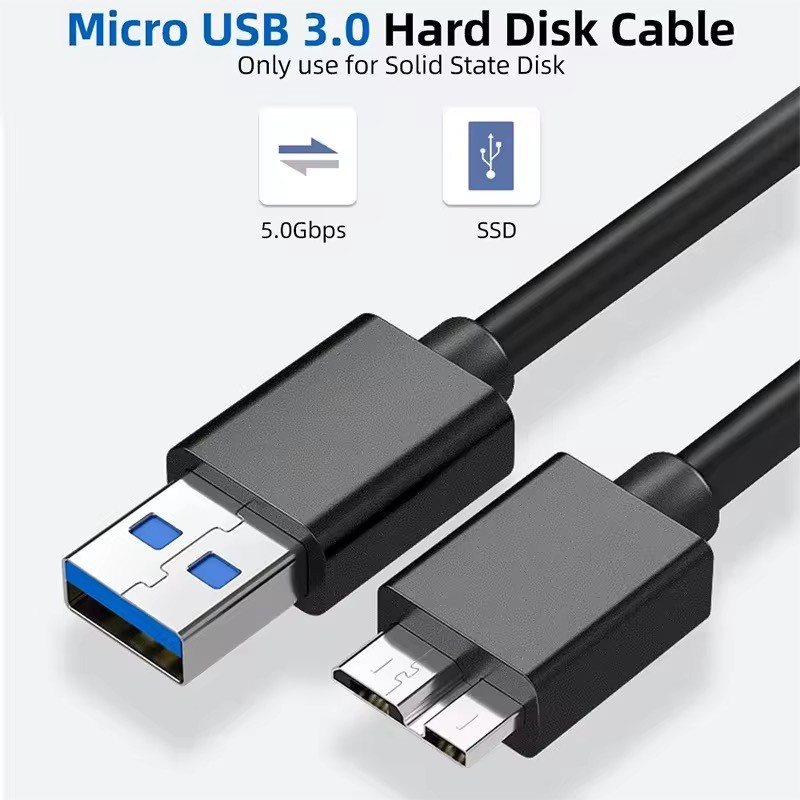 Micro USB 3.0 Cable High Speed Data SYNC For HDD External Hard Drive LOT