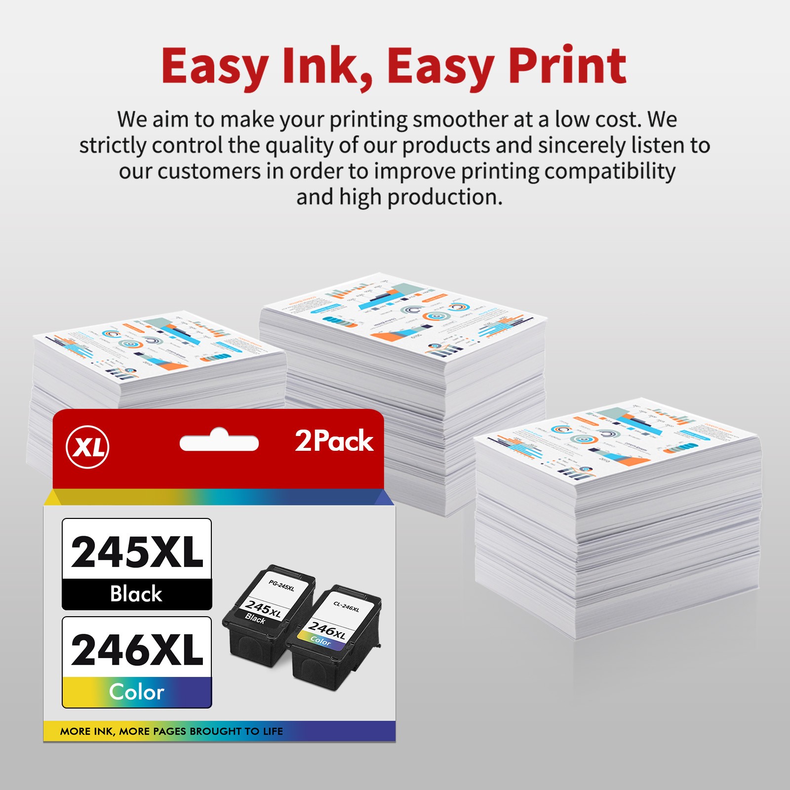 PG-245XL CL-246XL Ink Cartridge for Canon PIXMA MG2522 Ink MG2520 MX490 MX492