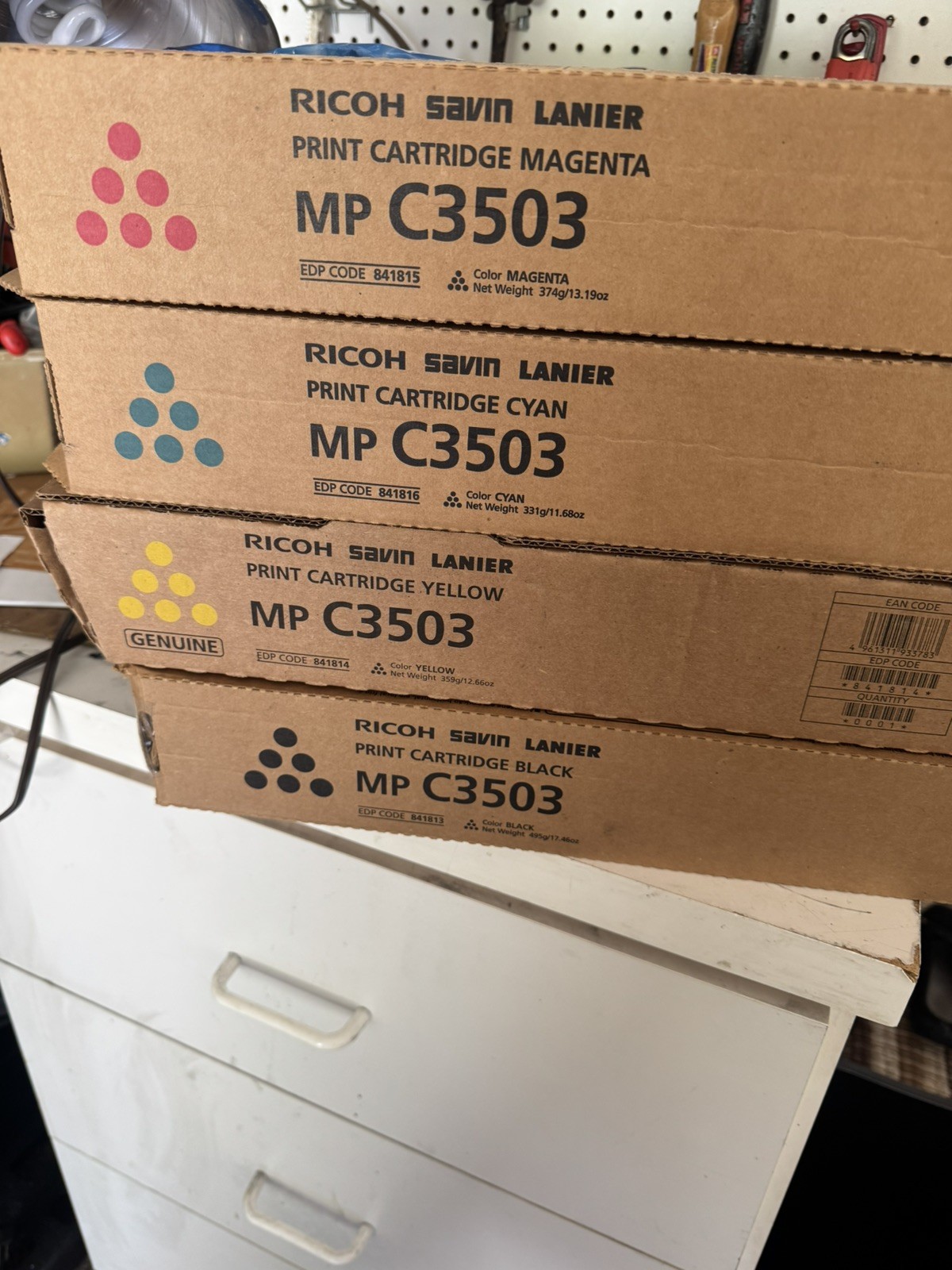 Genuine Ricoh Savin Lanier Toner SET MPC3503 841813 841814 841815 841816