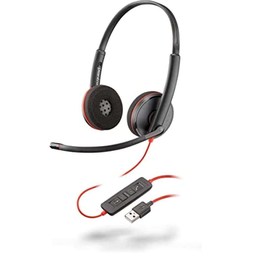 Plantronics Blackwire 3200 Series Wired Headphones USB Noise Cancelling Micro…
