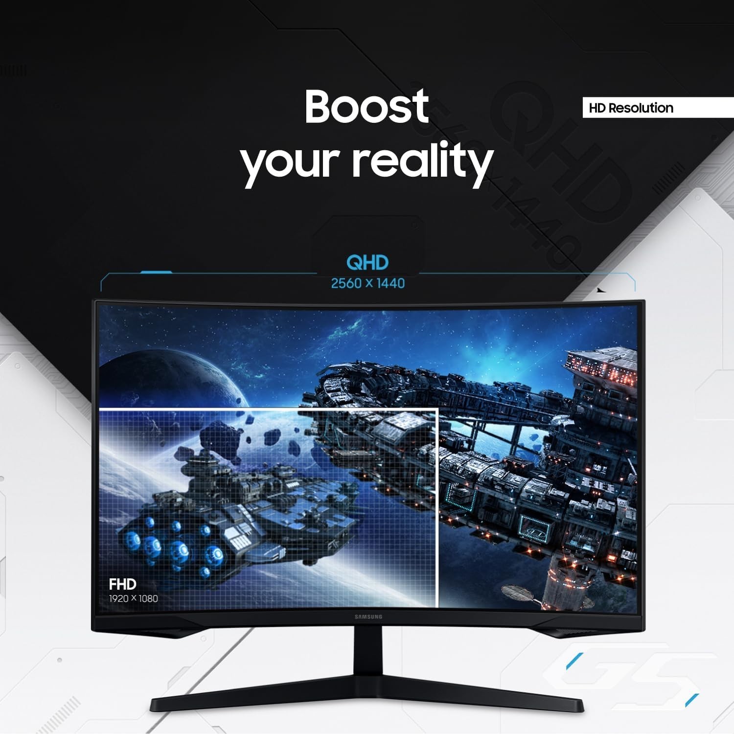 SAMSUNG LS32CG550ENXZA 32″ Odyssey G55C Series Curved Gaming Monitor