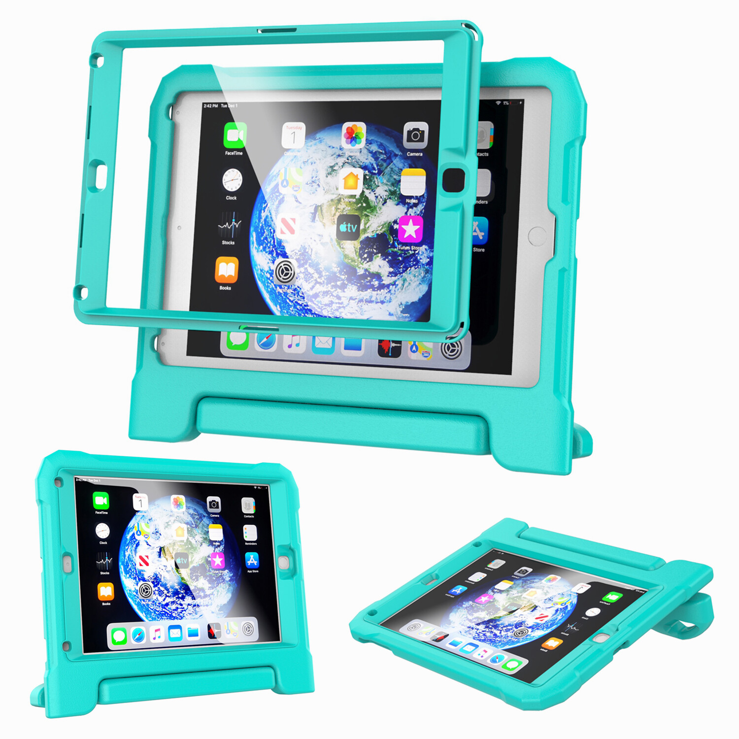 Kids Case for iPad 9.7″ 6th/5th Generation &iPad Air 2+Built-in Screen Protector