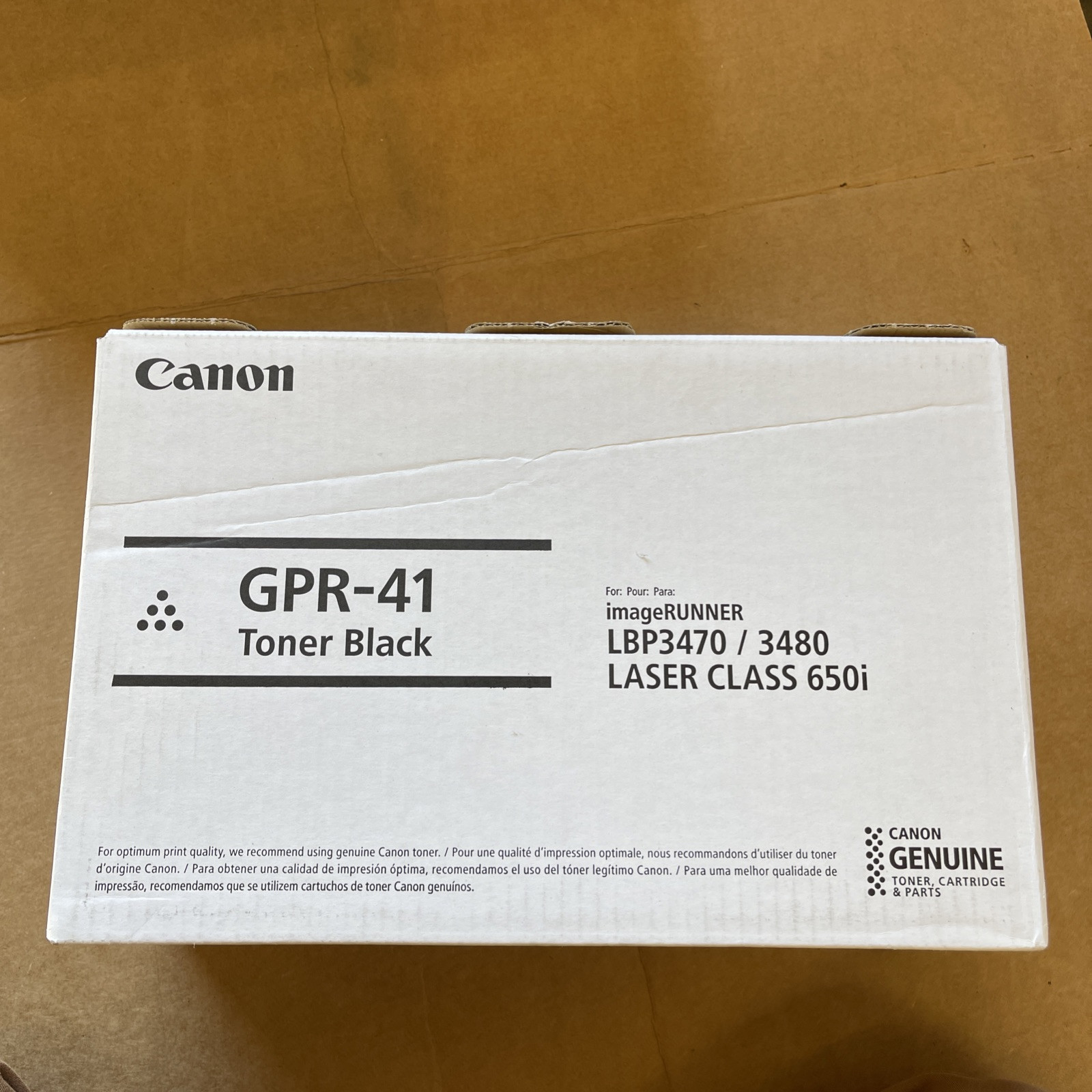 1 Canon GPR-41 Black Standard Yield Toner Cartridge (3480B005AA)