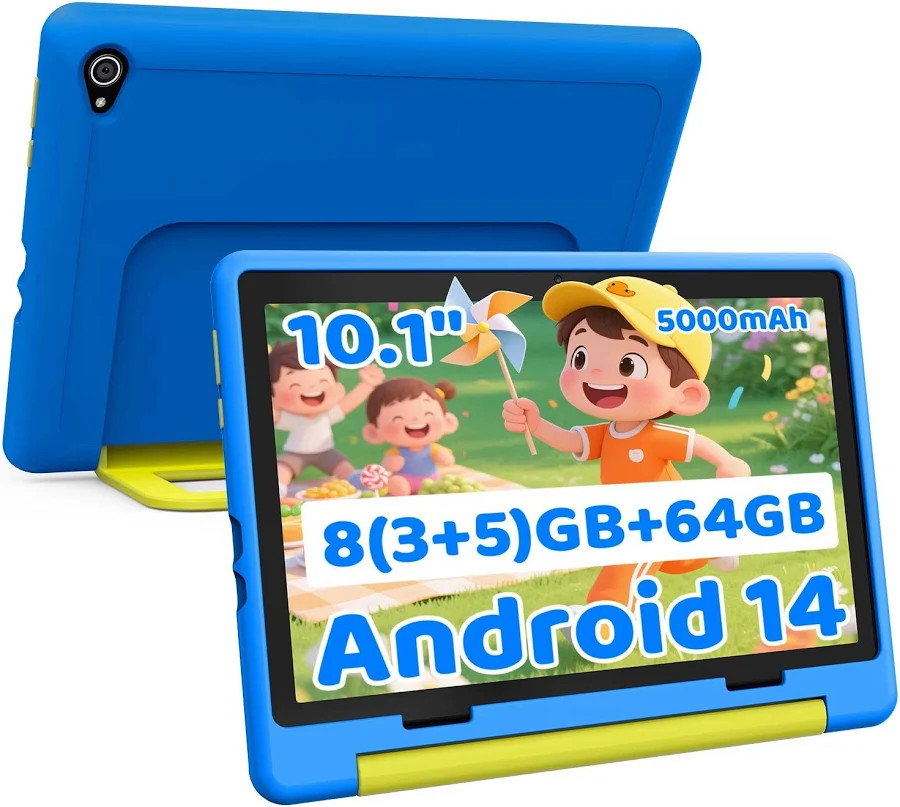 KT1016 Generic 10.1in Tablet with Aumi OS – Android – Blue/Yellow