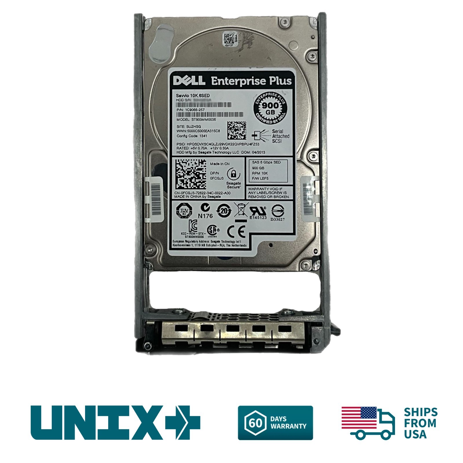 DELL 0FCGJ3 900GB SAS HDD 2.5″ 6Gbps 10K RPM 64MB Server HD for Dell R720 R730XD