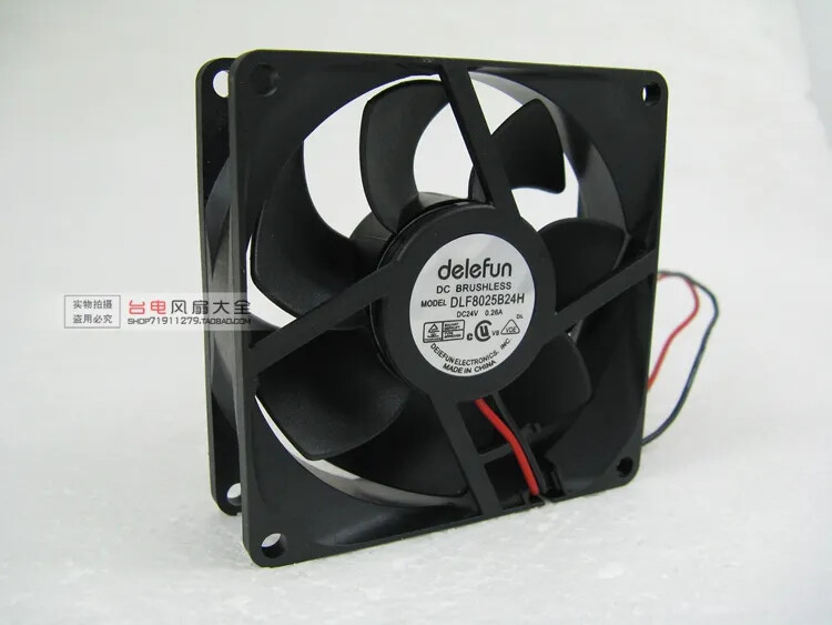 8025 8CM Double Ball DC 24V Inverter Cooling Fan DLF8025B24H