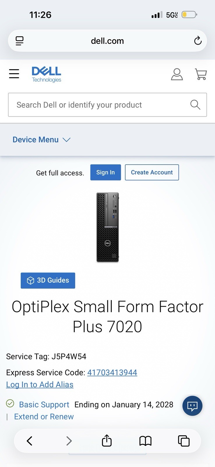 Dell OptiPlex SFF Plus 7020 SFF Desktop i7-14700 32GB Win 11 Pro Black