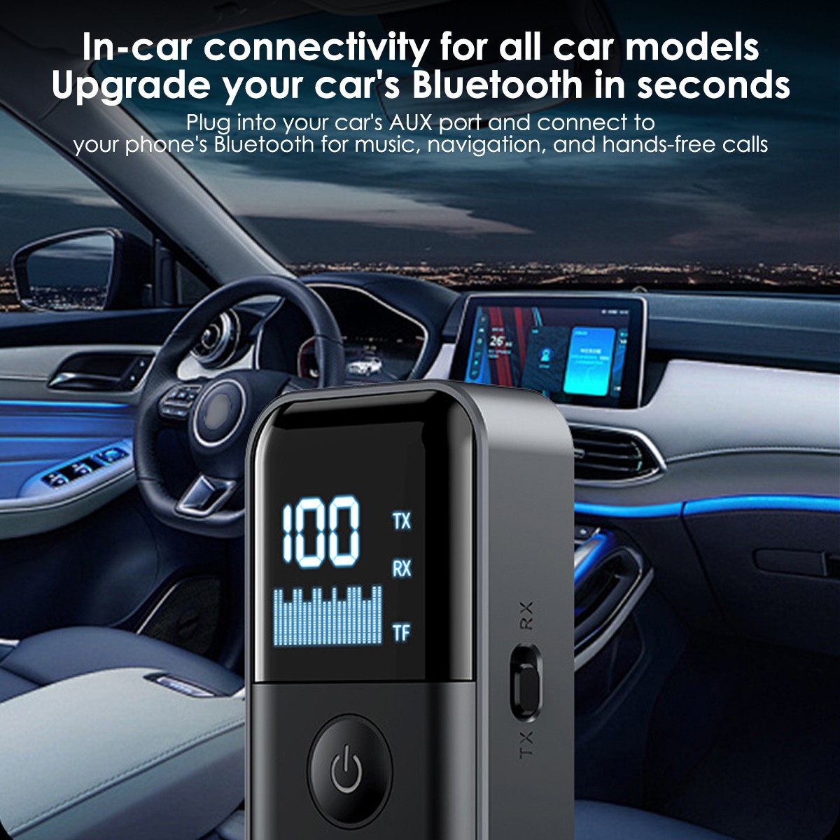 New Wireless Bluetooth 5.4 Transmitter Receiver for Car Music Audio Aux Adapter
