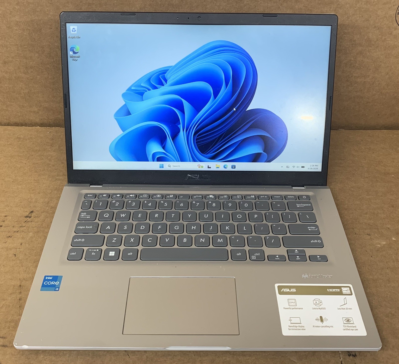 ASUS Vivobook 14″” Laptop Intel Core i3-1115G4@3.00GHz 8GB RAM 128GB SSD WIN 11P