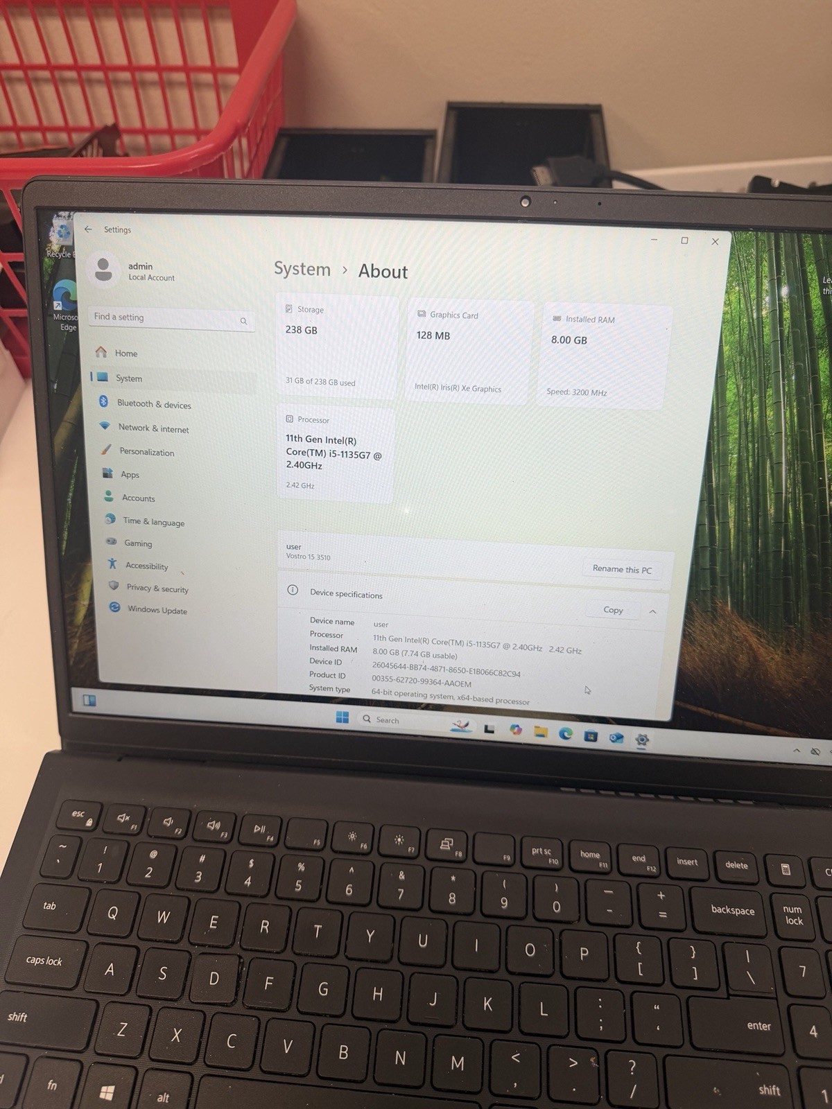 ✅ Dell Vostro 15 3510 ✅ 15.6 FHD i5-1135G7 ✅ 8GB ✅ 256GB SSD Win11 Pro READ ✅