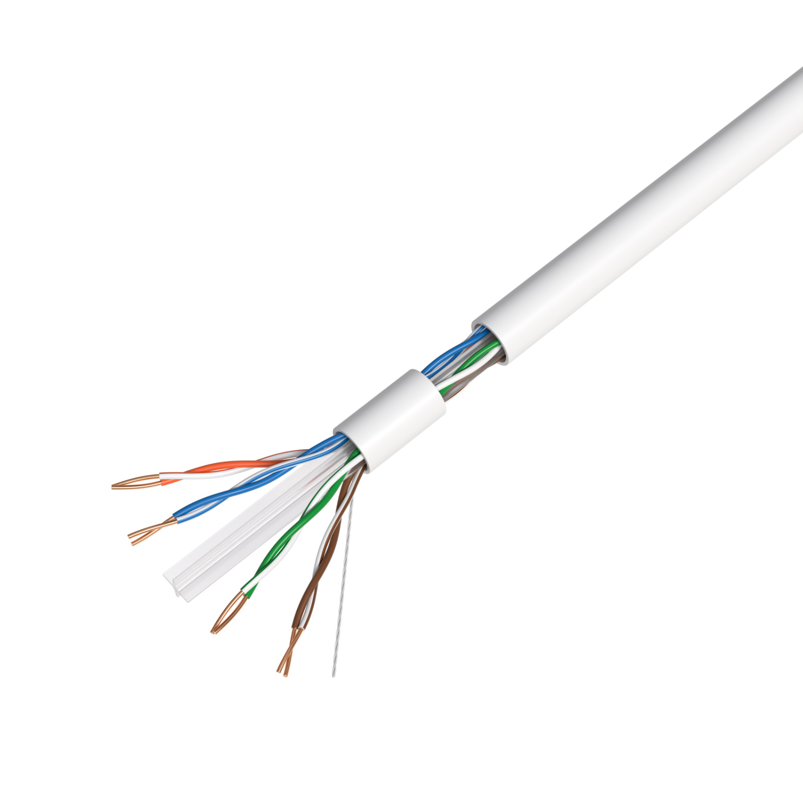 CAT6 500ft Ethernet Cable UTP Solid CCA 23AWG RJ45 LAN Network Bulk Wire White