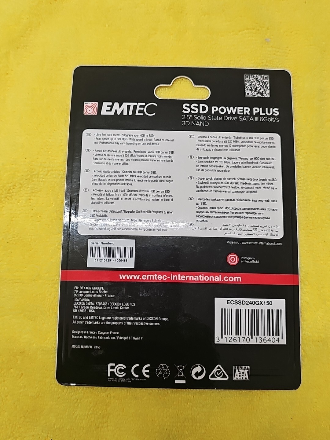 ✨️ Emtec 240GB Internal SSD Power Plus 3D NAND 2.5” SATA III 🆕️FAST SHIPPING