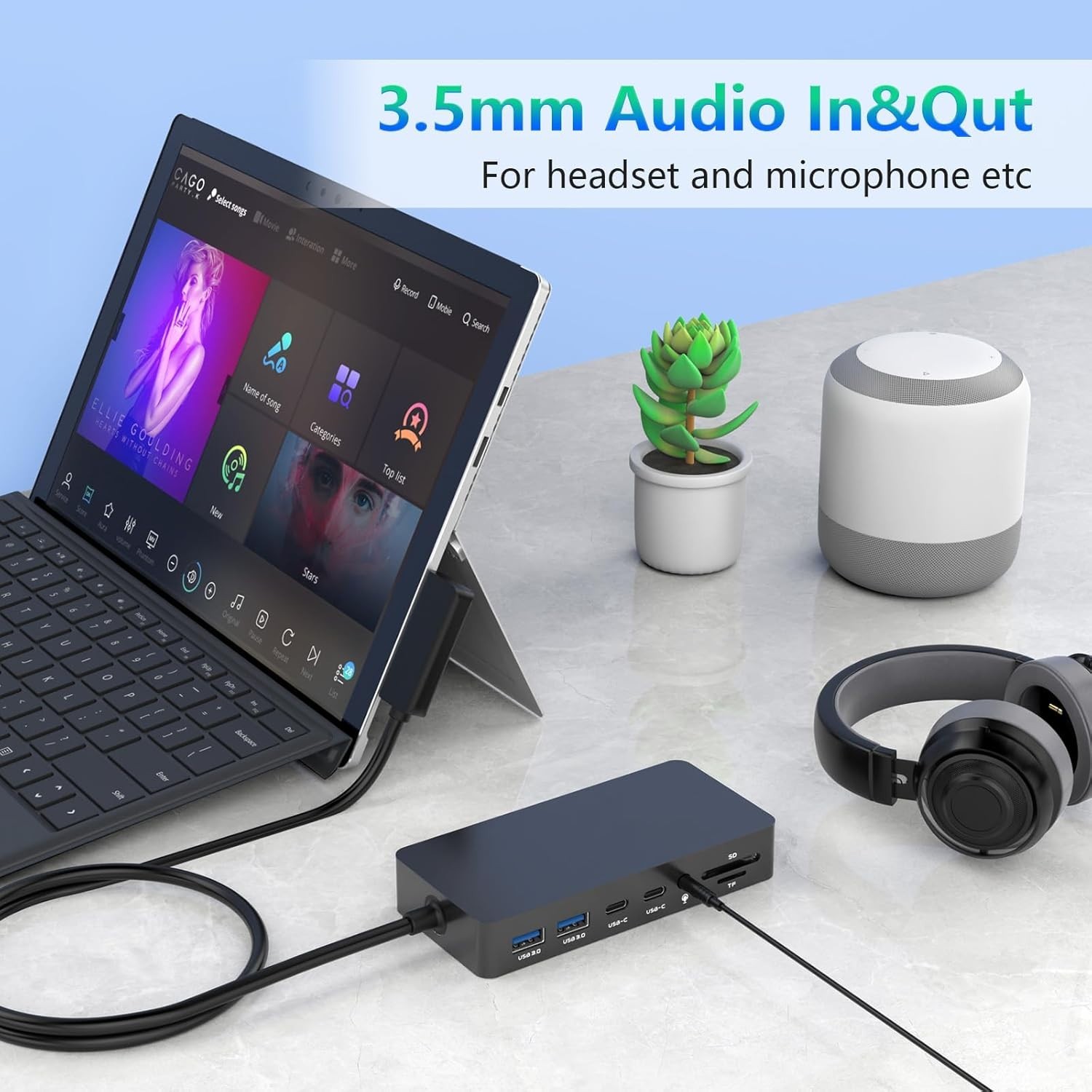 Surface Dock Triple Displays Dual HDMIVGA 12 in 1 Surface PRO Docking Station